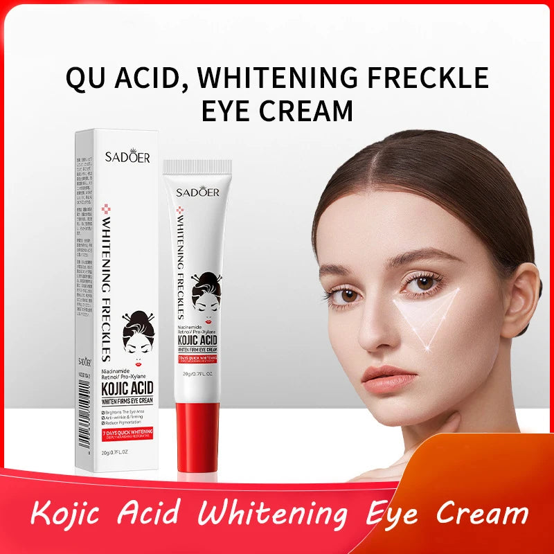 SADOER Kojic Acid Retinol Augencreme gegen Augenringe, Tränensäcke, feuchtigkeitsspendend & straffend – Hautpflege für schöne Augen