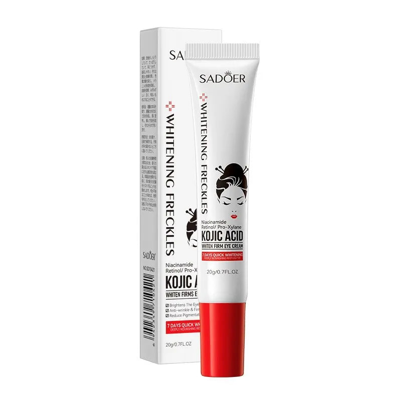 SADOER Kojic Acid Retinol Augencreme gegen Augenringe, Tränensäcke, feuchtigkeitsspendend & straffend – Hautpflege für schöne Augen