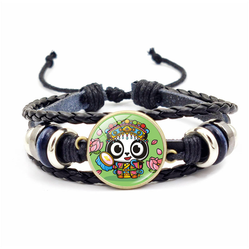 Leather braided bracelet