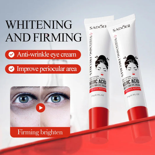SADOER Kojic Acid Retinol Augencreme gegen Augenringe, Tränensäcke, feuchtigkeitsspendend & straffend – Hautpflege für schöne Augen